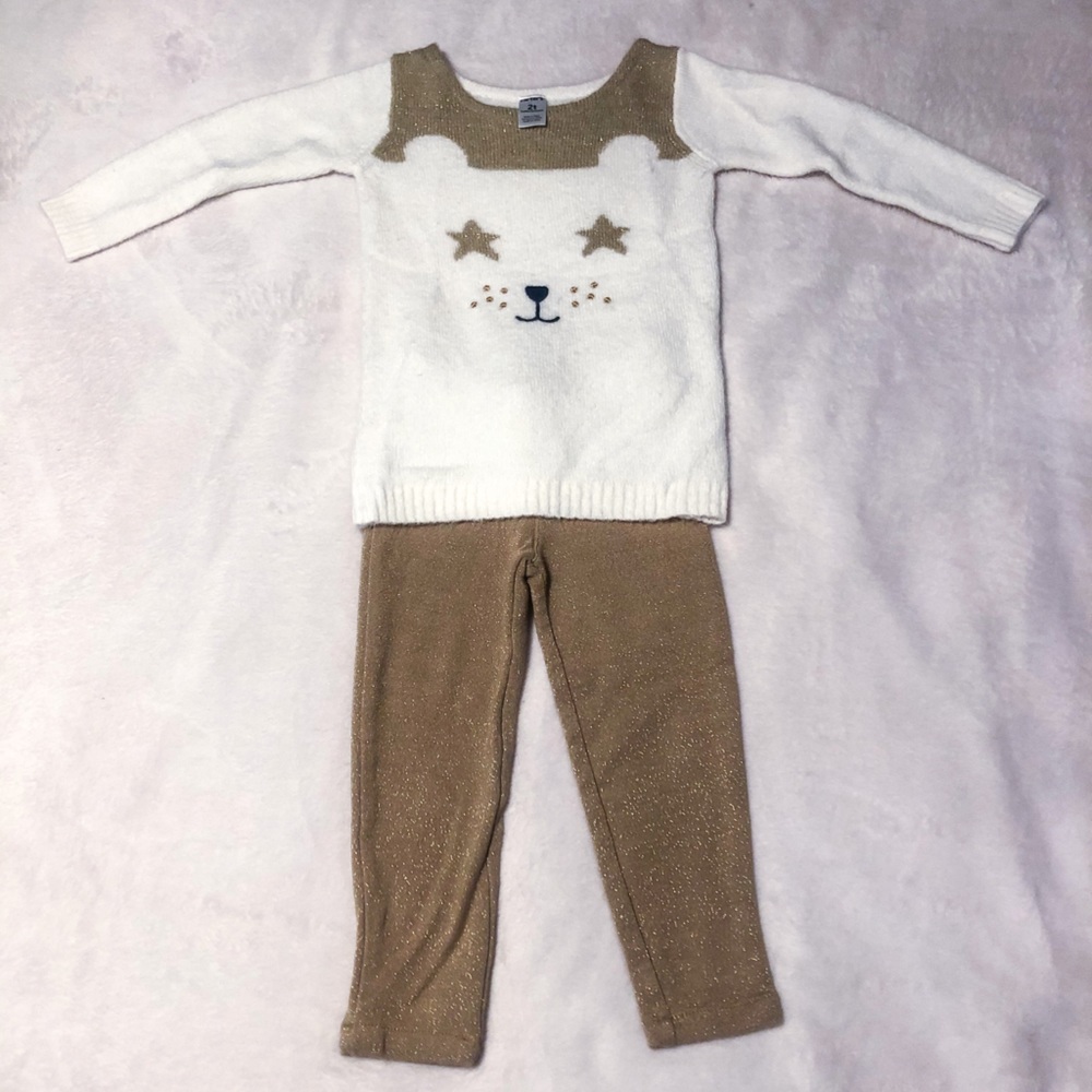 Girl’s Gold Fall/Winter Sweater Outfit - Carter’s